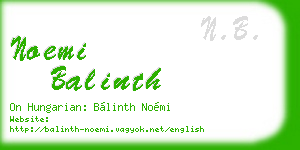 noemi balinth business card